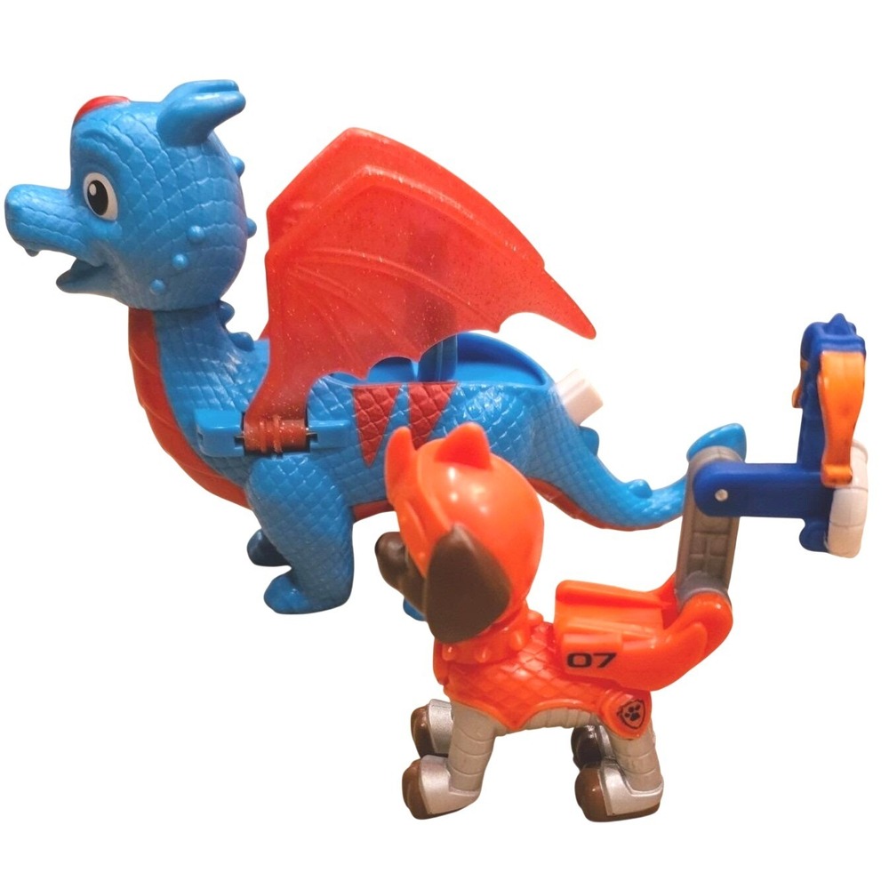 Paw Patrol Rescue Knights Zuma and Dragon Ruby Action Figure Toy Playset